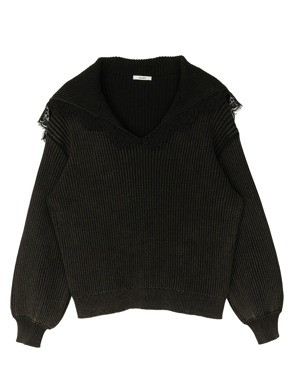 SAILOR COLLAR FADE KNIT TOP
