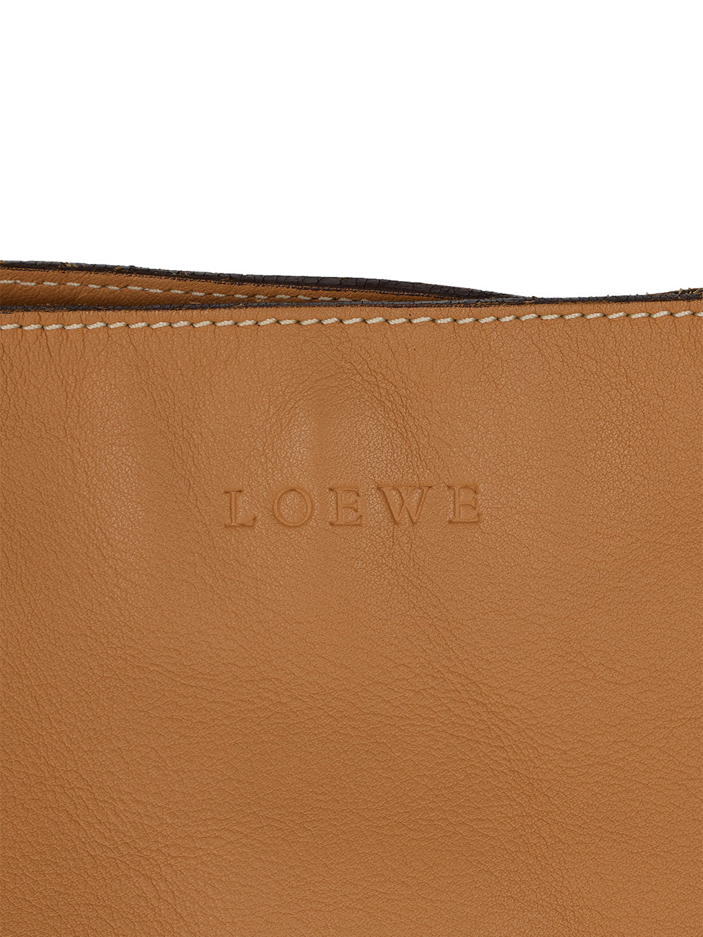 LOEWEナッパレザーフラットショルダーバッグ