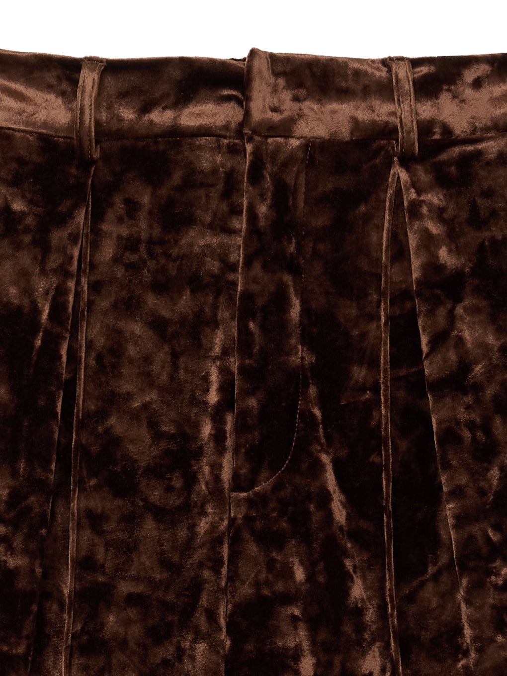 ACETATE VELOUR STRAIGHT WIDE PANTS