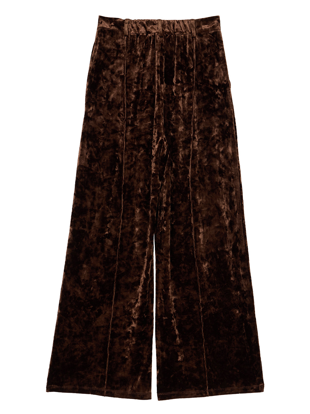 ACETATE VELOUR STRAIGHT WIDE PANTS