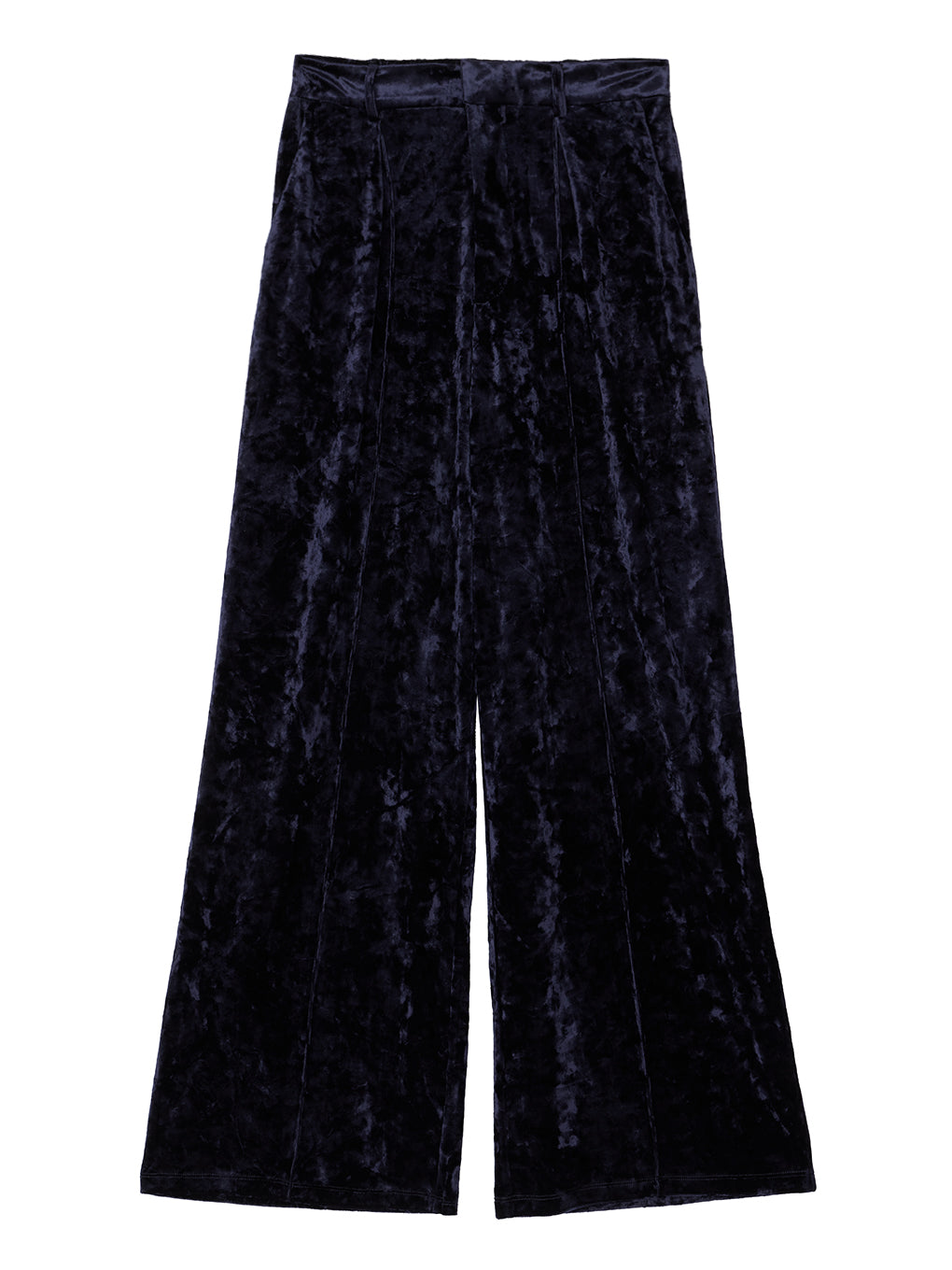 ACETATE VELOUR STRAIGHT WIDE PANTS