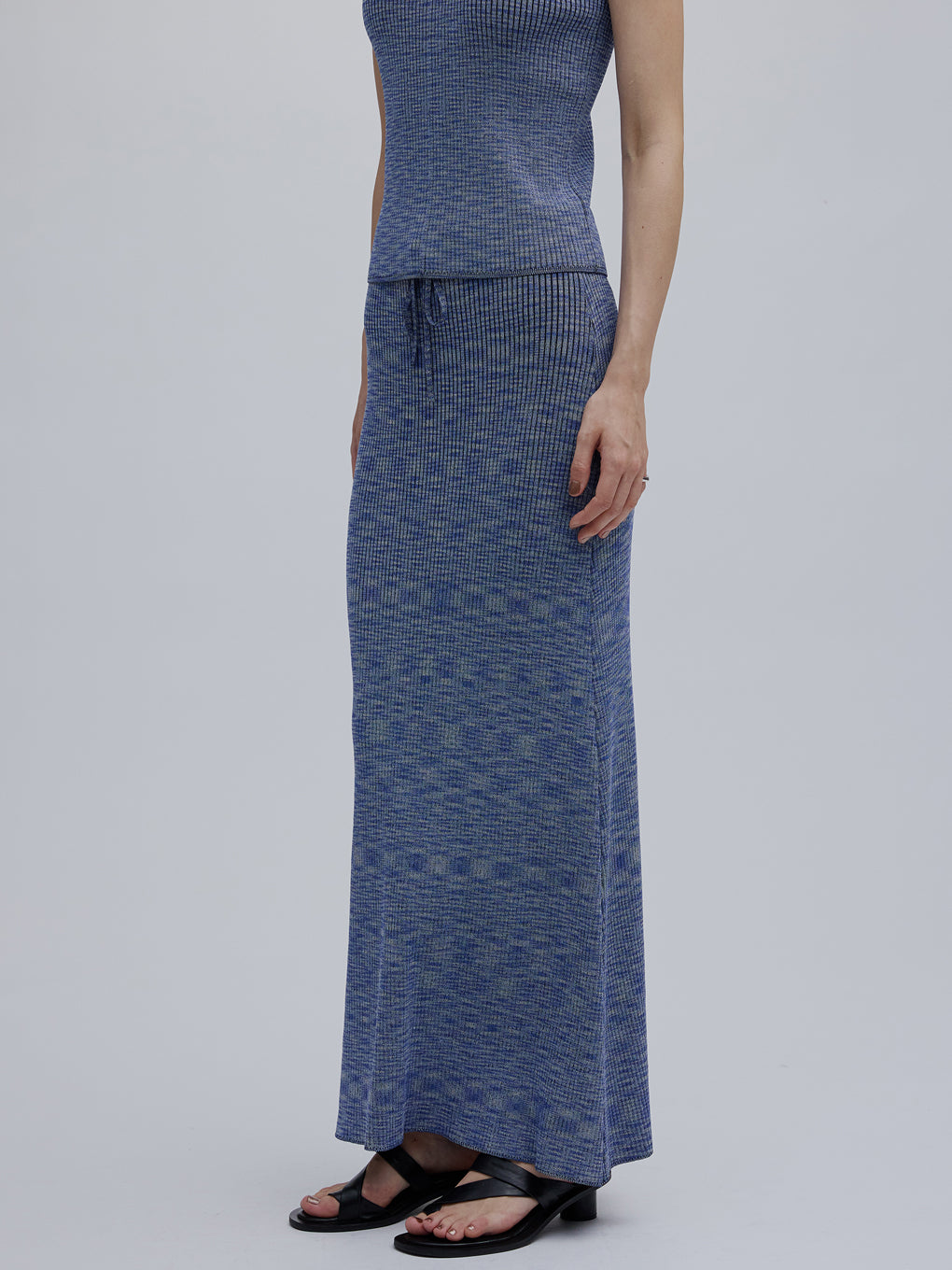 MEDI GRADATION KASURI KNIT FLARE SKIRT