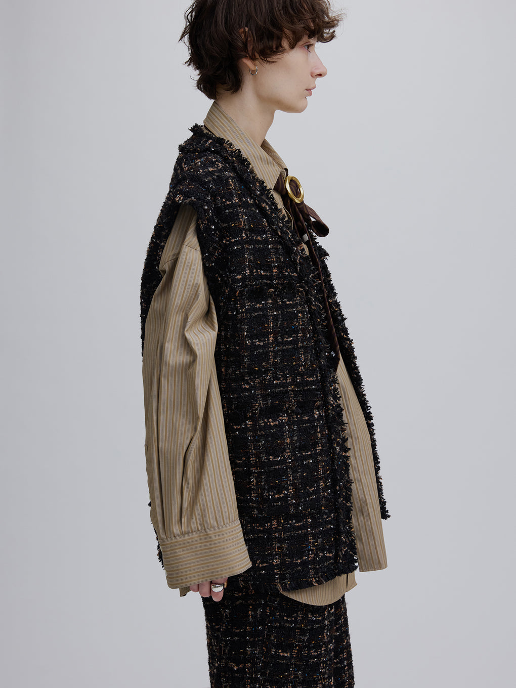 UND TEXTURE TWEED VEST