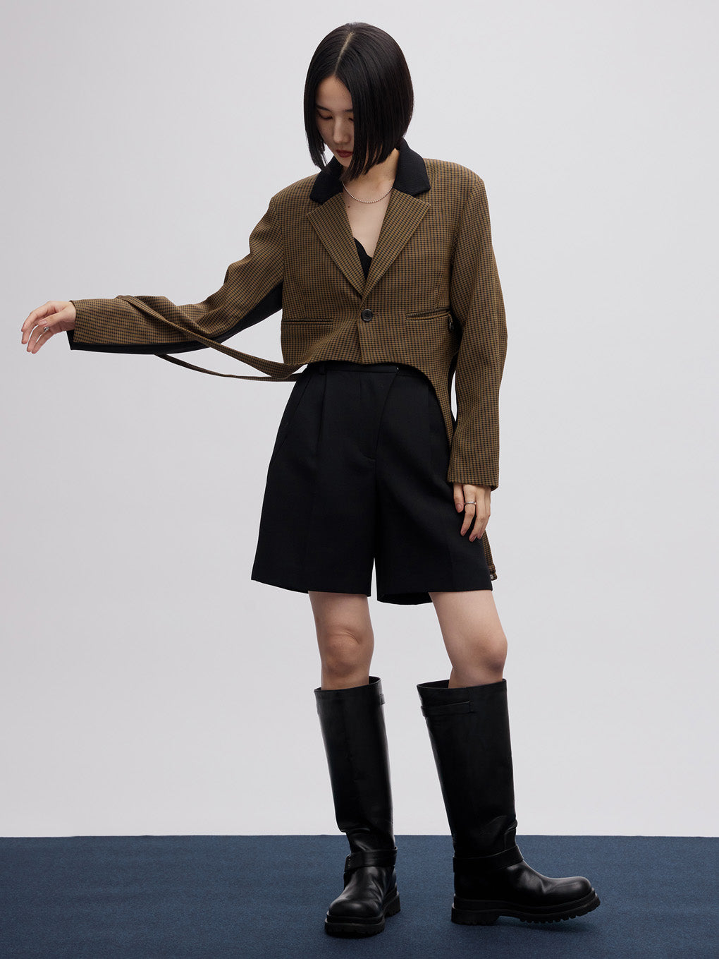 BONBOM×Ameri HOUNDSTOOTH GARTER JACKET