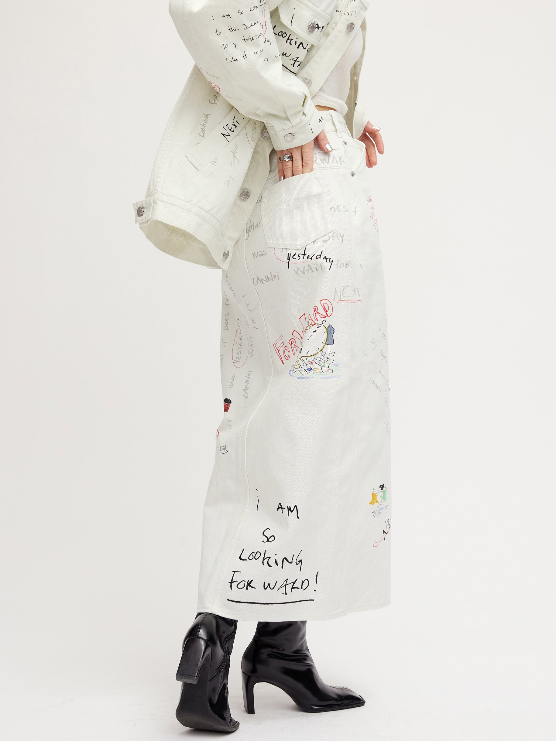 Gabrielle×Ameri 10TH HISTORY I LINE SKIRT