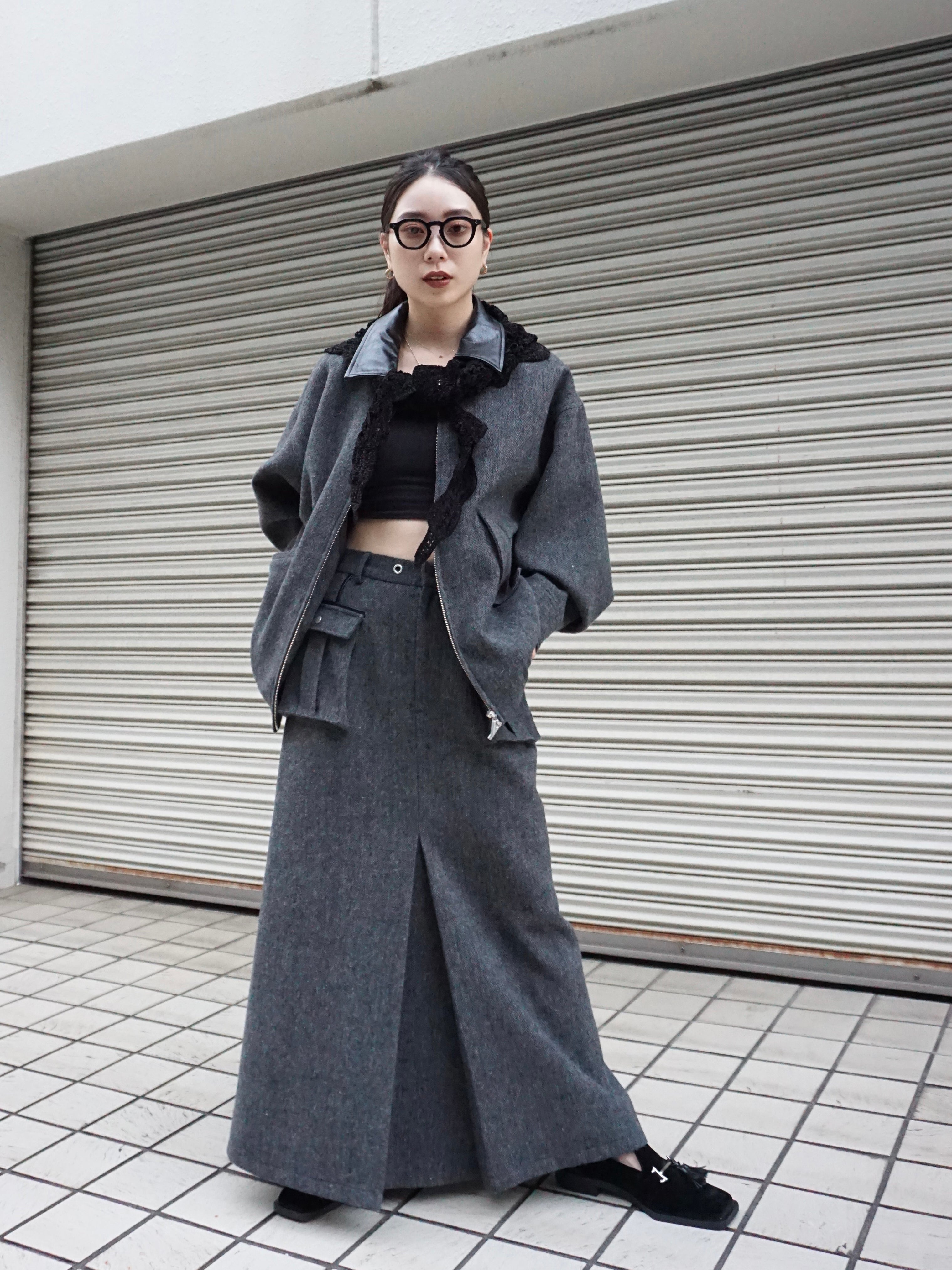UND TWEED WORK DETAIL BLOUSON