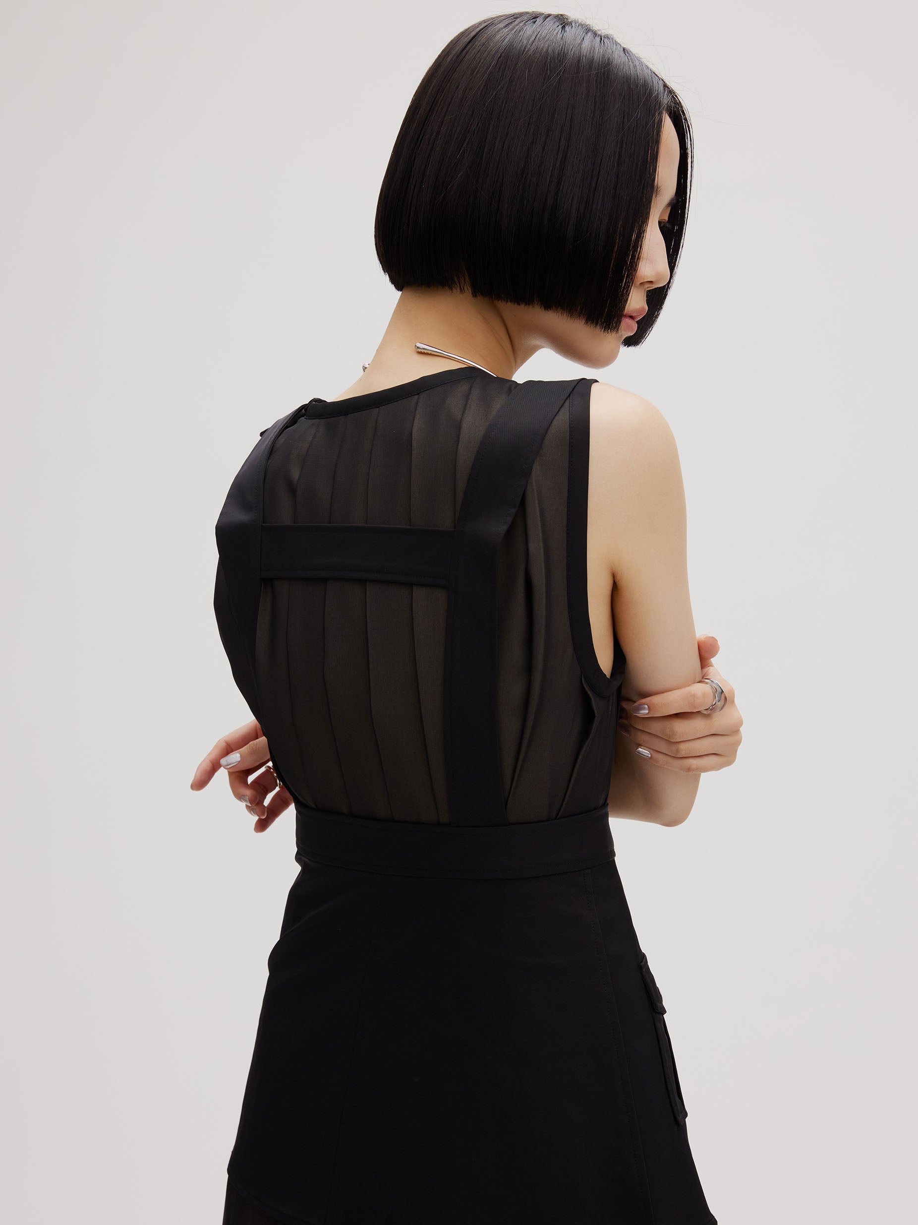 MEDI CORSET SET FULL PLEATS DRESS