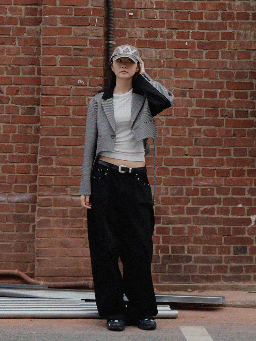 BONBOM×Ameri HOUNDSTOOTH GARTER JACKET