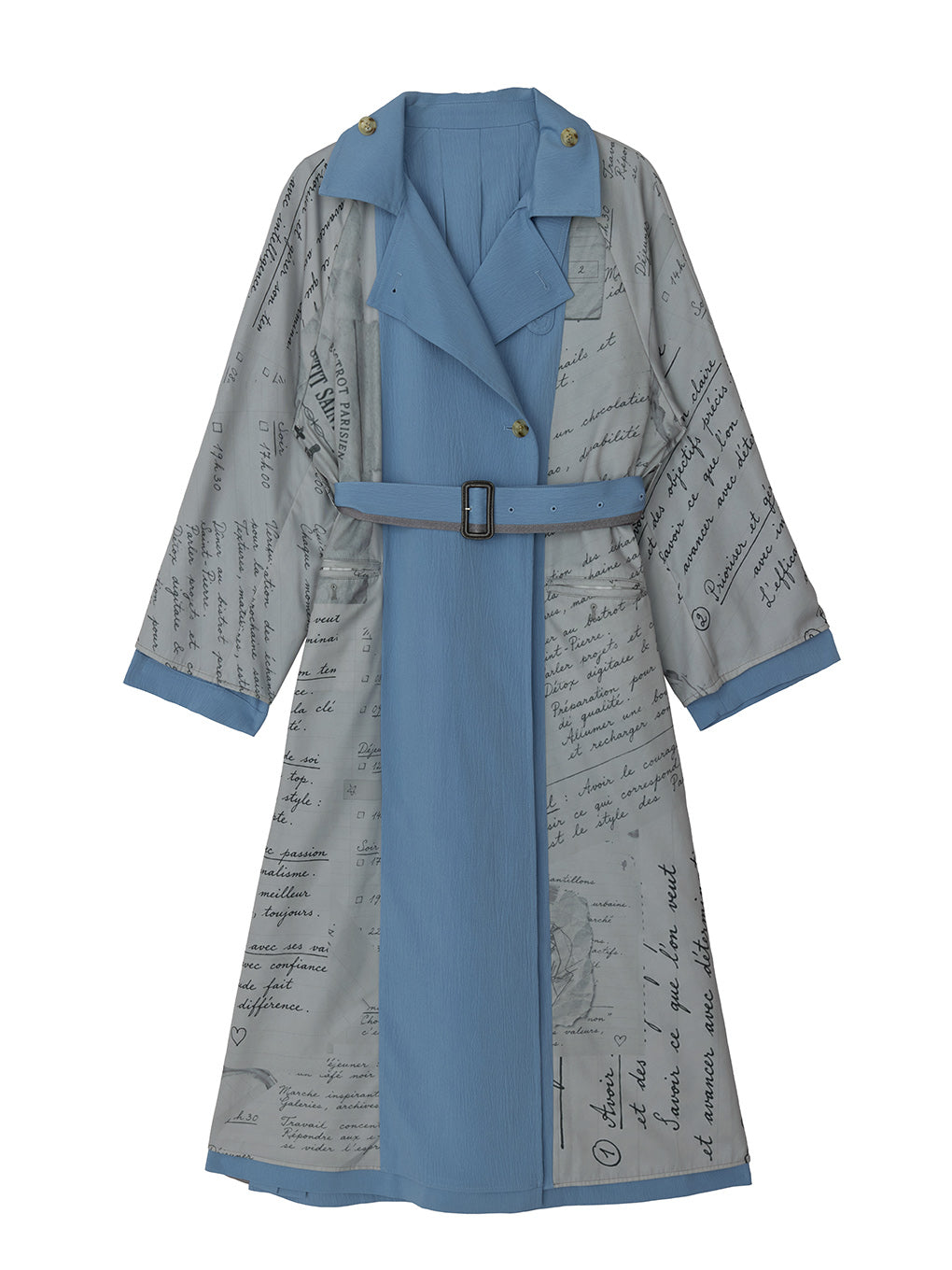 REVERSIBLE PARIS LETTER TRENCH COAT