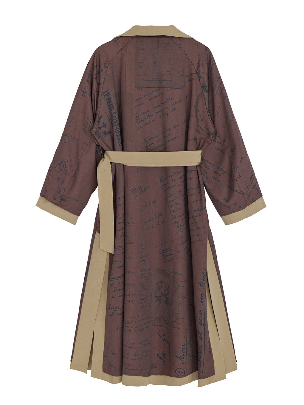 REVERSIBLE PARIS LETTER TRENCH COAT