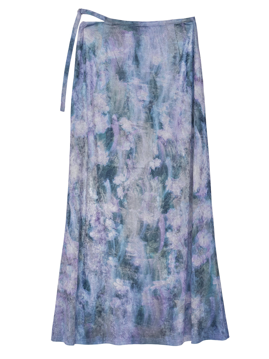 UND LANDSCAPE PRINT WAIST SLIT SKIRT