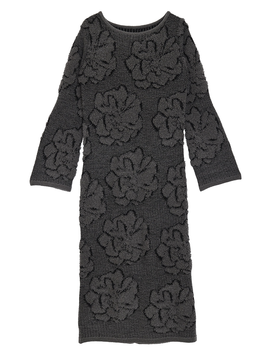 LOOP BLOOM GLOW JACQUARD KNIT DRESS