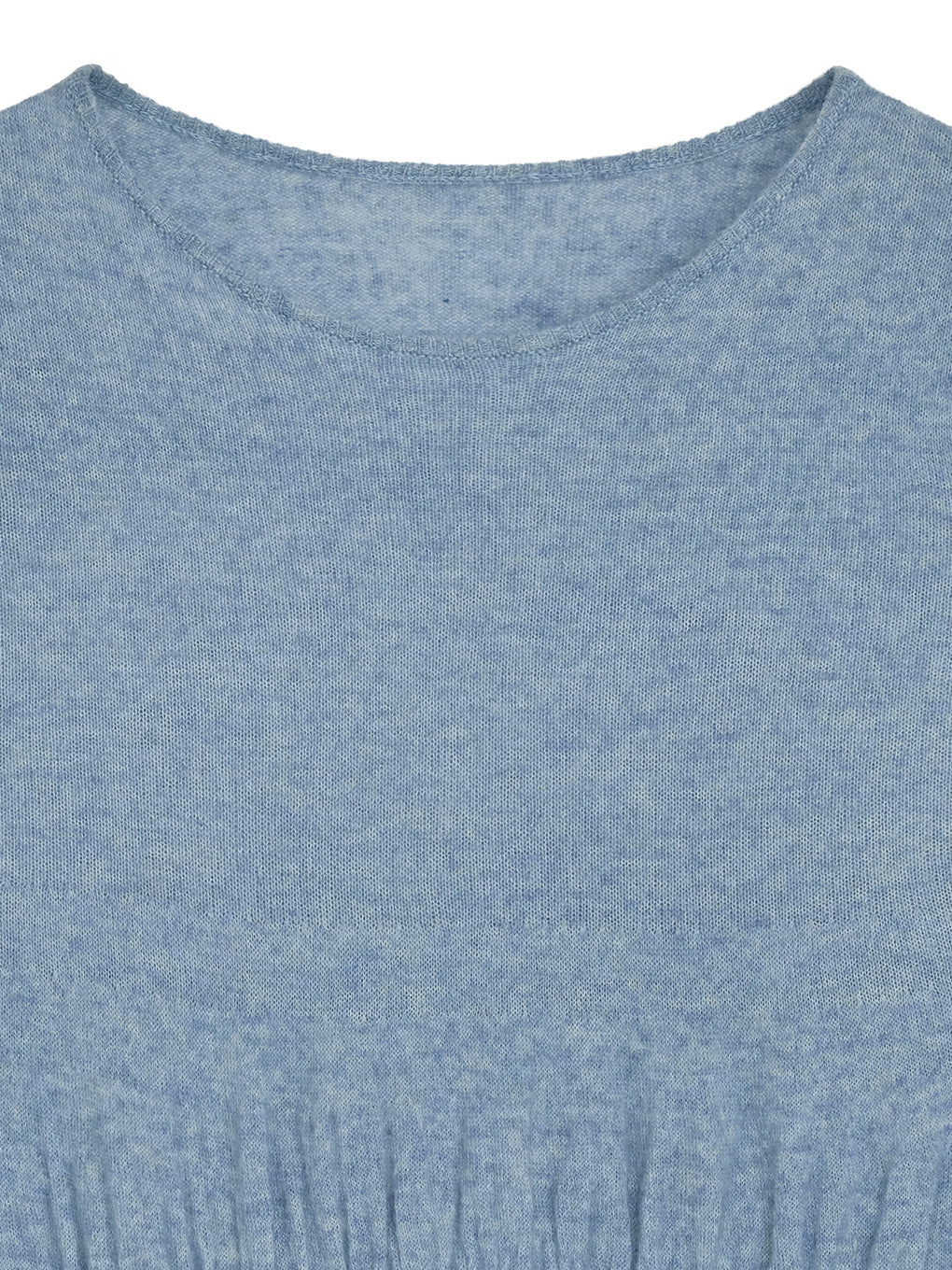 FLUFFY SHEER FRILL KNIT TOP