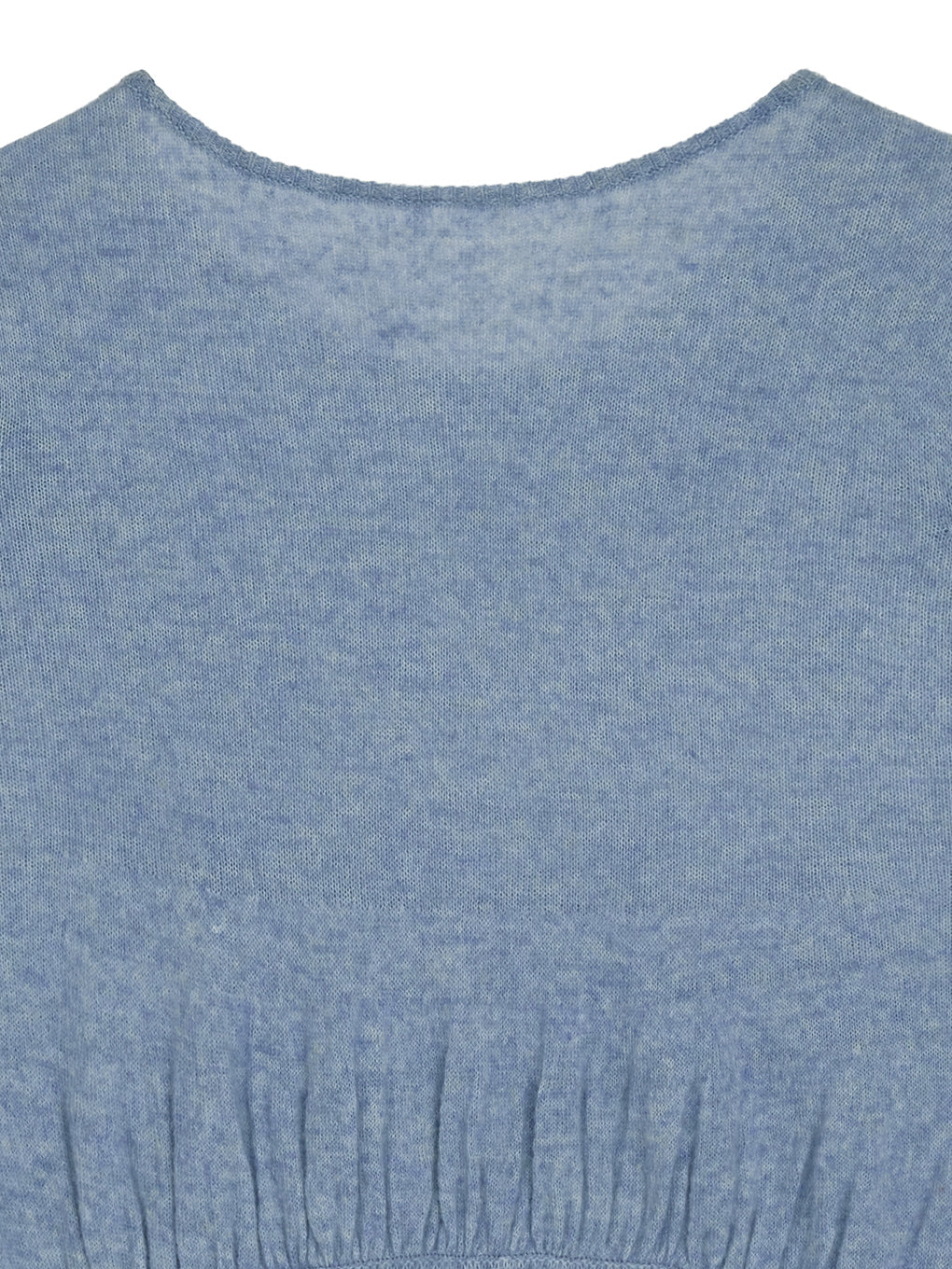 FLUFFY SHEER FRILL KNIT TOP