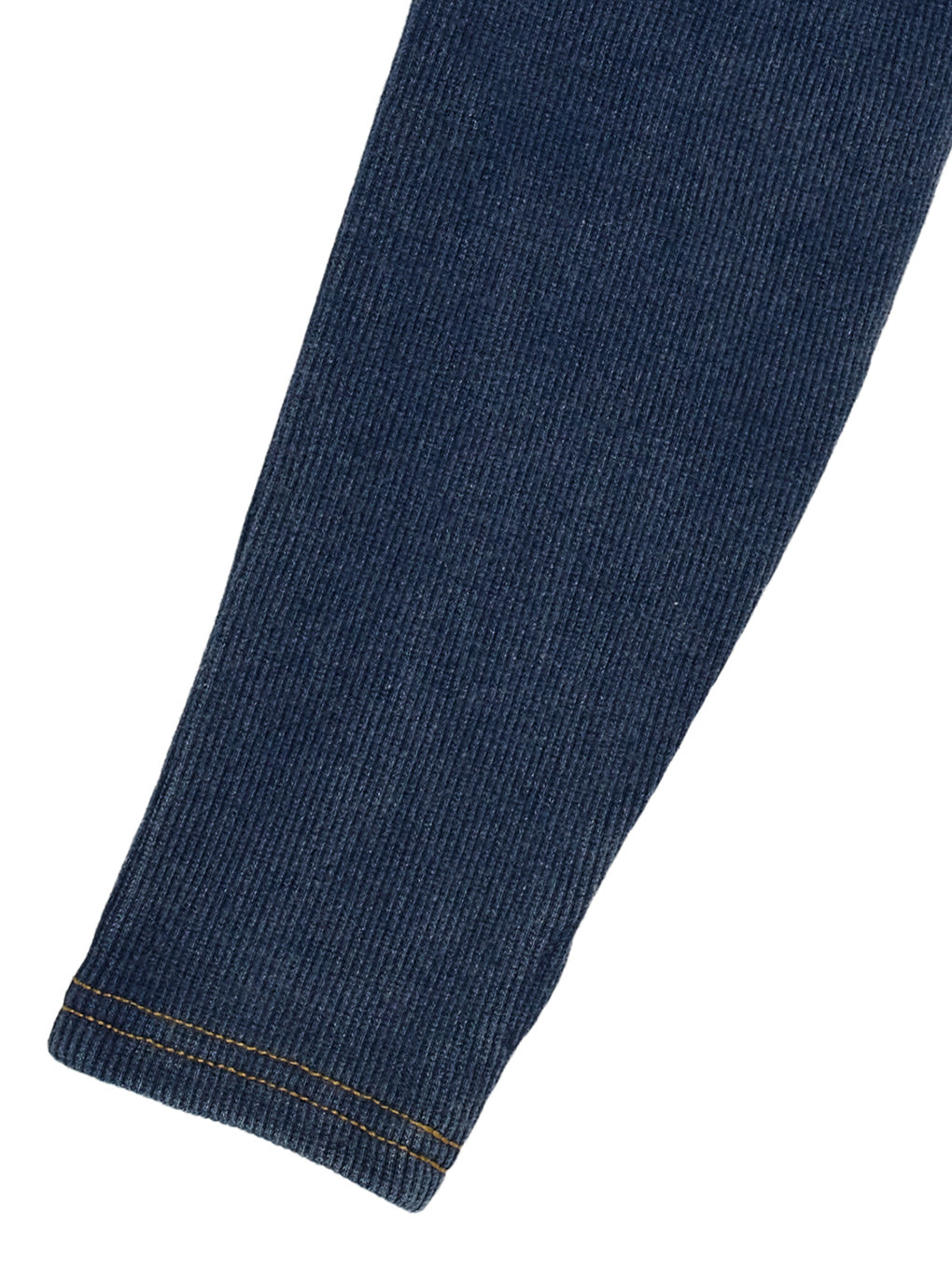 DENIM LIKE BALLOON SLEEVE CUT TOP