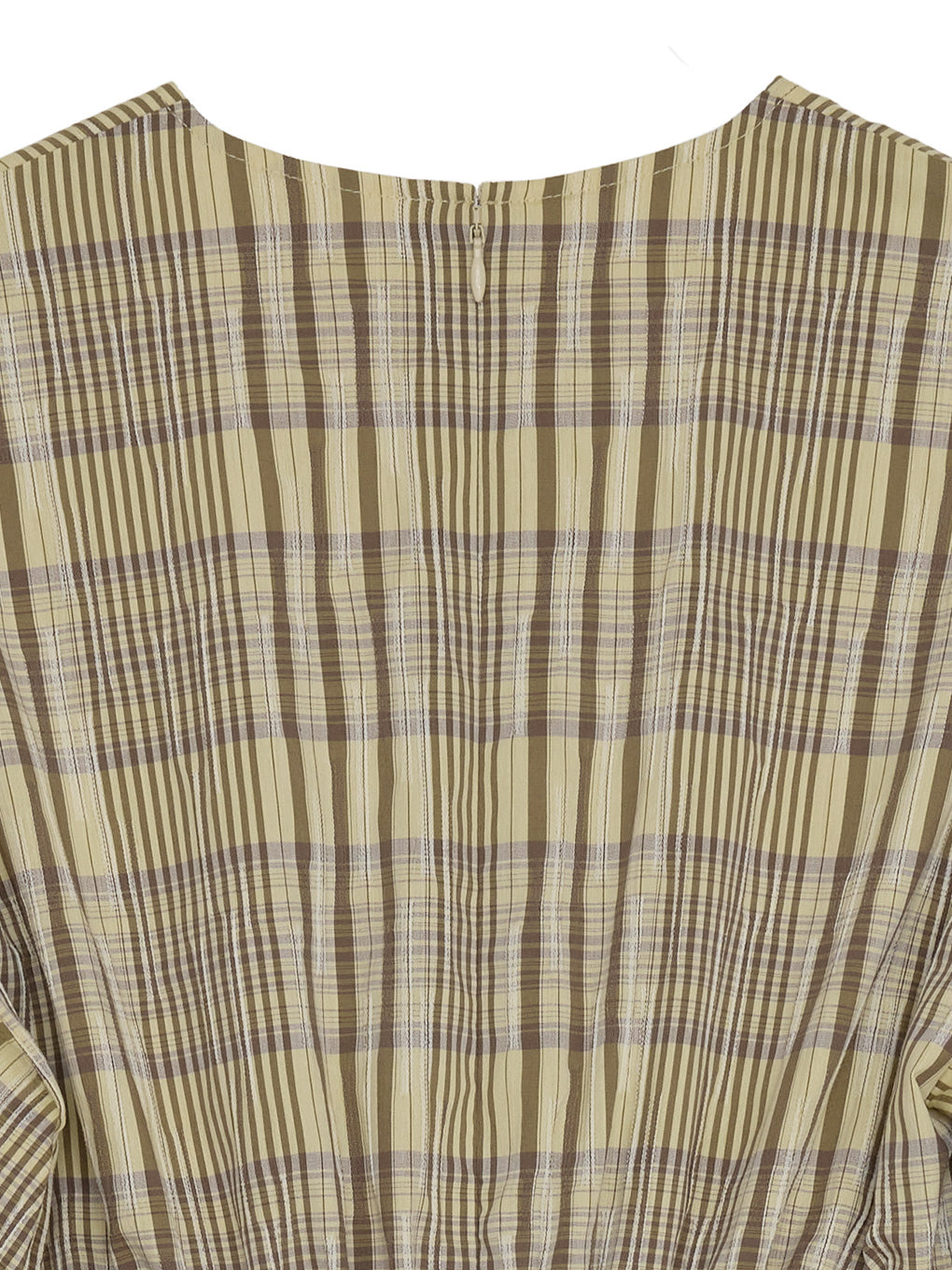 BALLOON SLEEVE CHECK DRESS