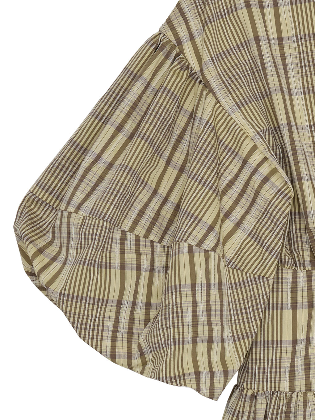 BALLOON SLEEVE CHECK DRESS