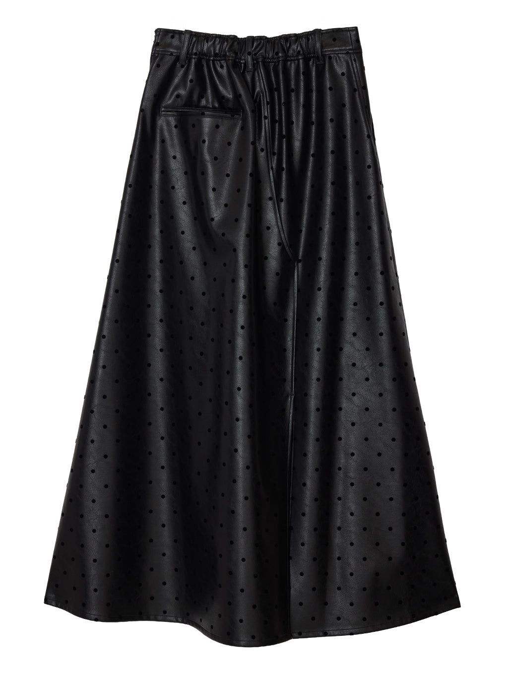 DOT FLOCKY LEATHER SKIRT