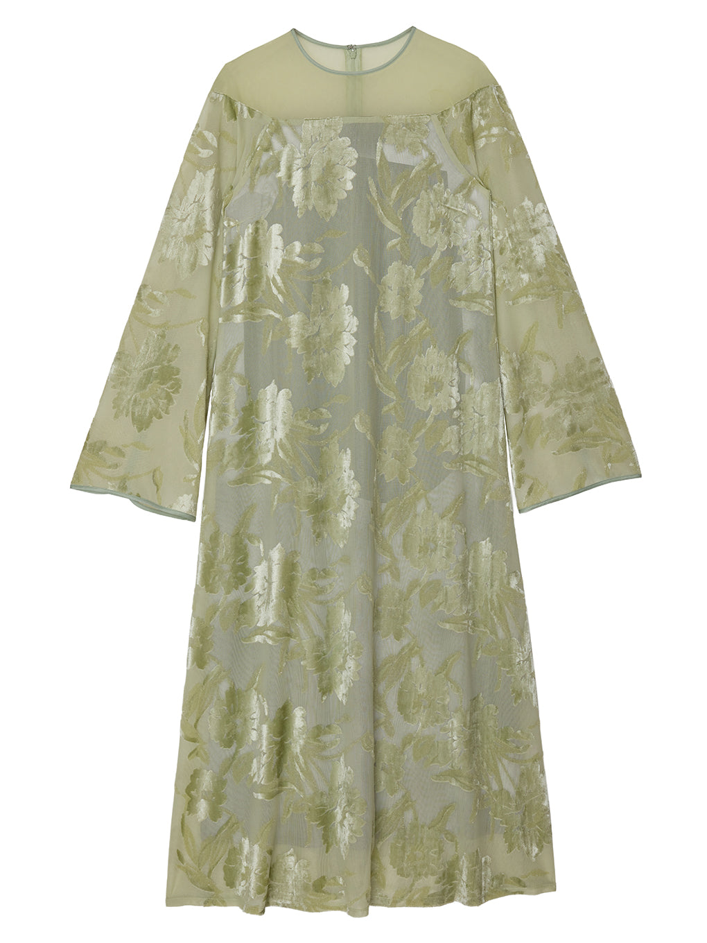 SHEER JACQUARD A LINE DRESS