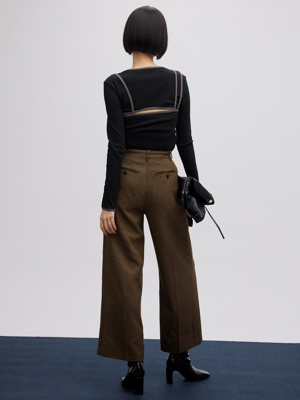 BONBOM×Ameri HOUNDSTOOTH STRAIGHT PANTS