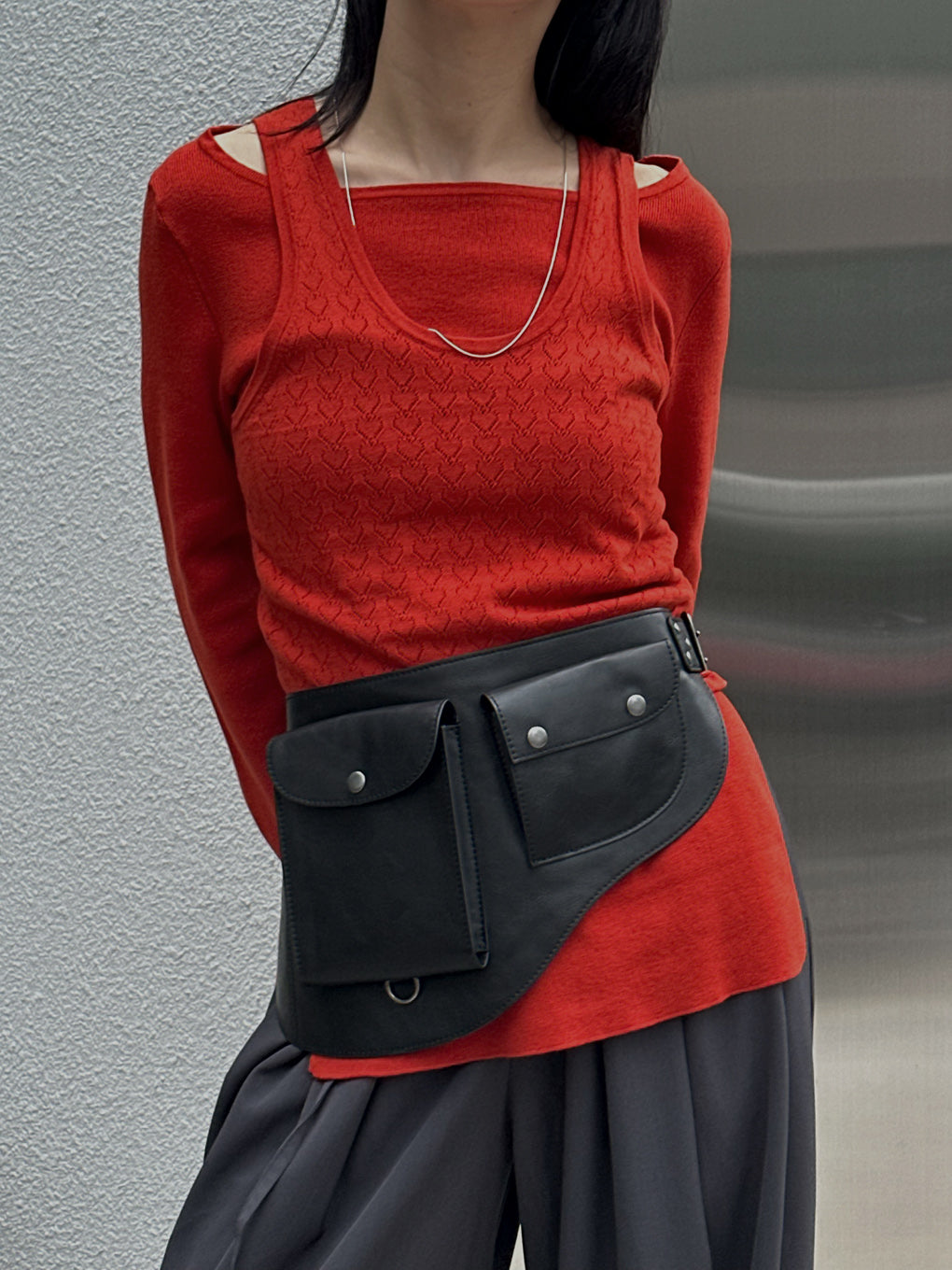 HEART TANK KNIT SET TOP