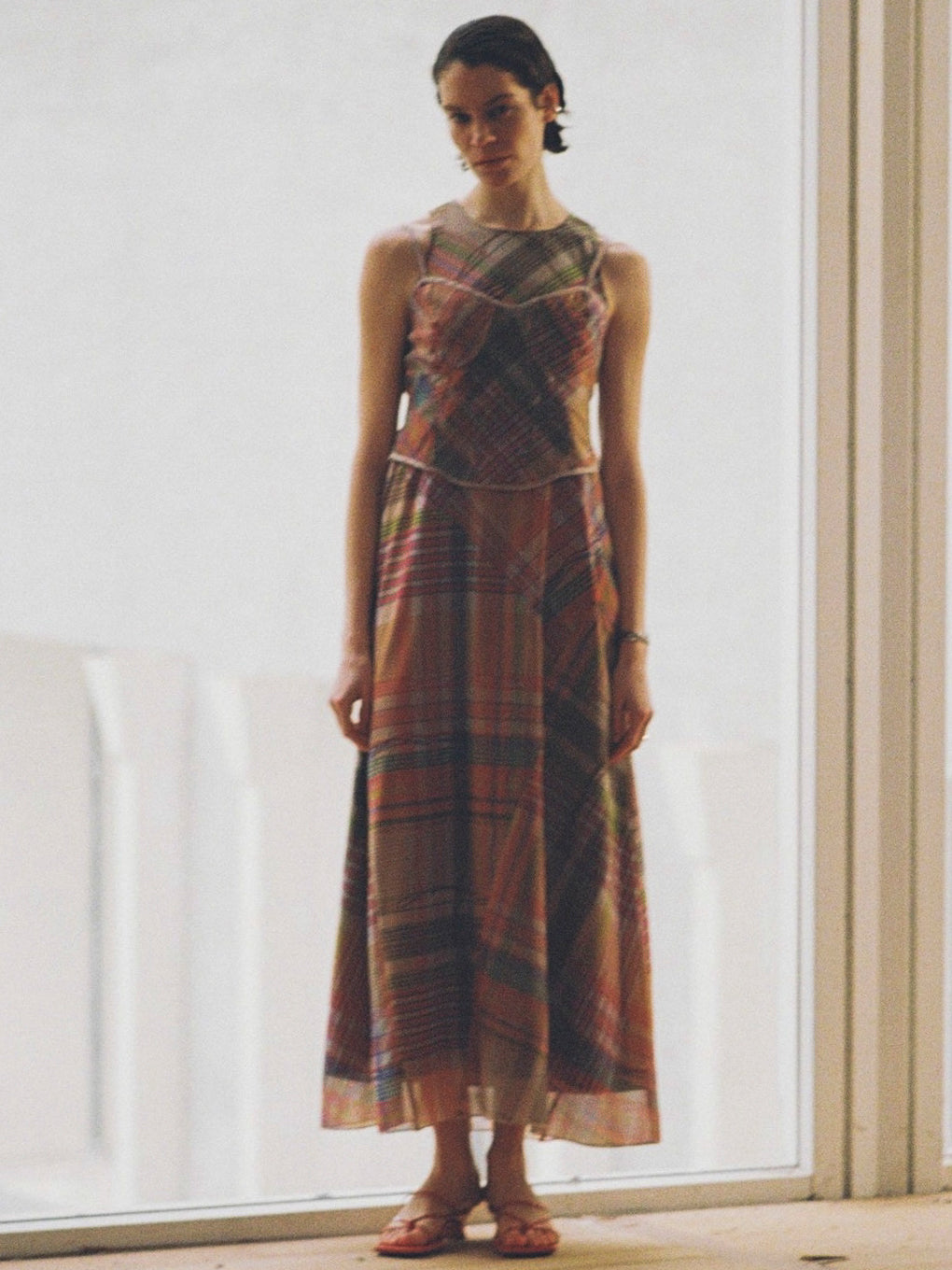 MEDI STRAIN CHECK DRESS