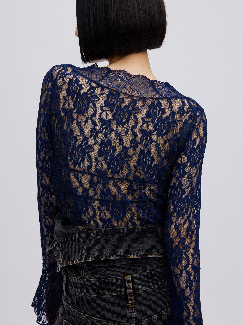 COMBINATION LACE TOP