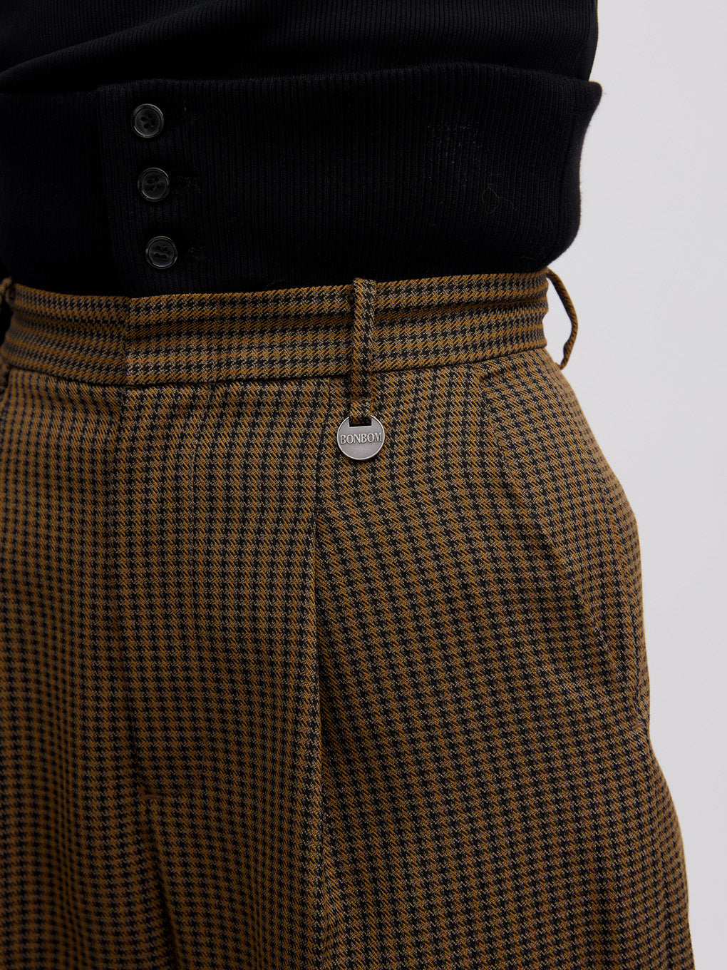 BONBOM×Ameri HOUNDSTOOTH STRAIGHT PANTS