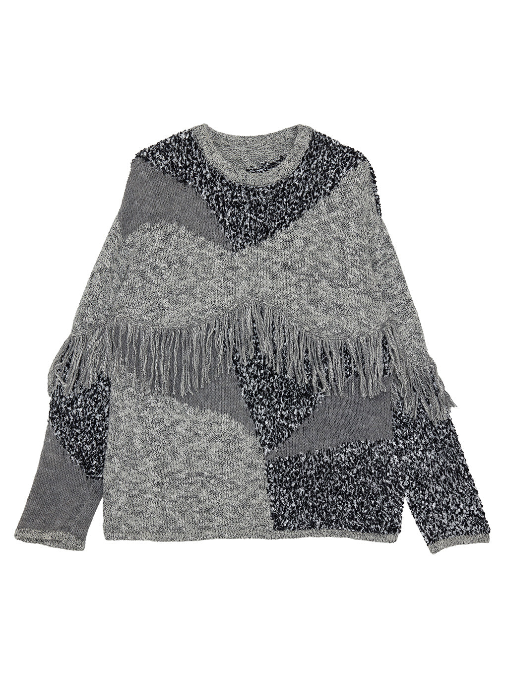 DOCKING PATTERN FRINGE KNIT