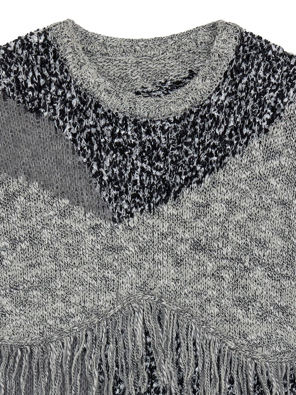 DOCKING PATTERN FRINGE KNIT