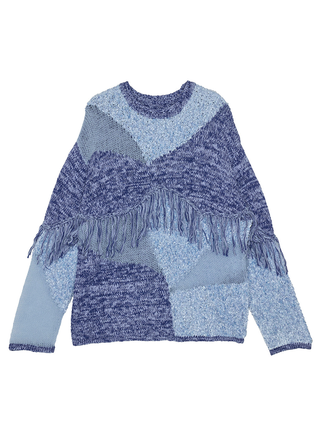 DOCKING PATTERN FRINGE KNIT