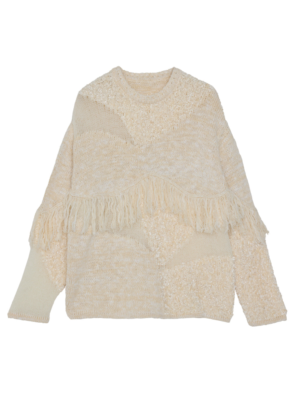 DOCKING PATTERN FRINGE KNIT