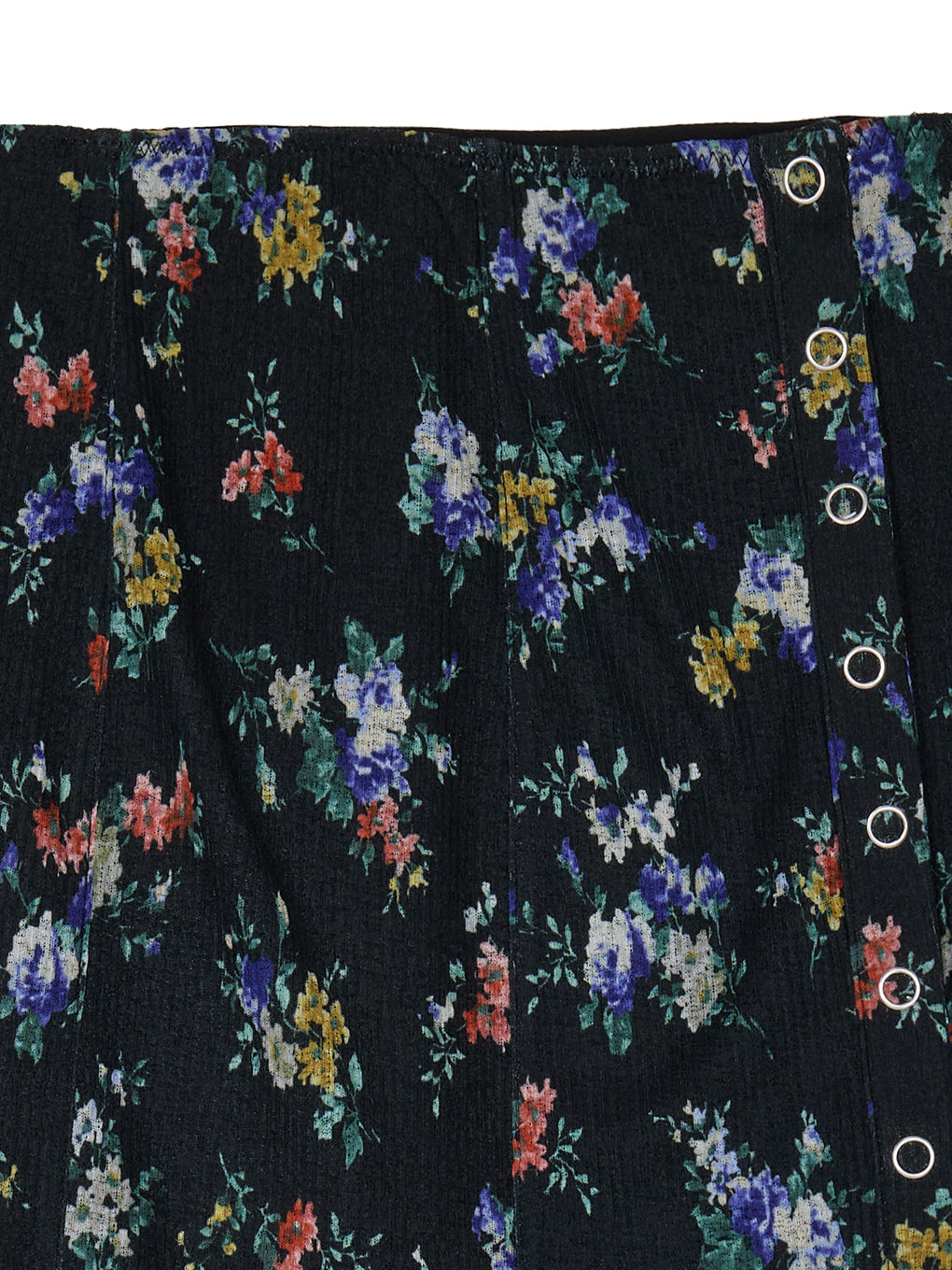 STRAIGHT SKIRT WITH SHEER RIB WAISTCLOTH