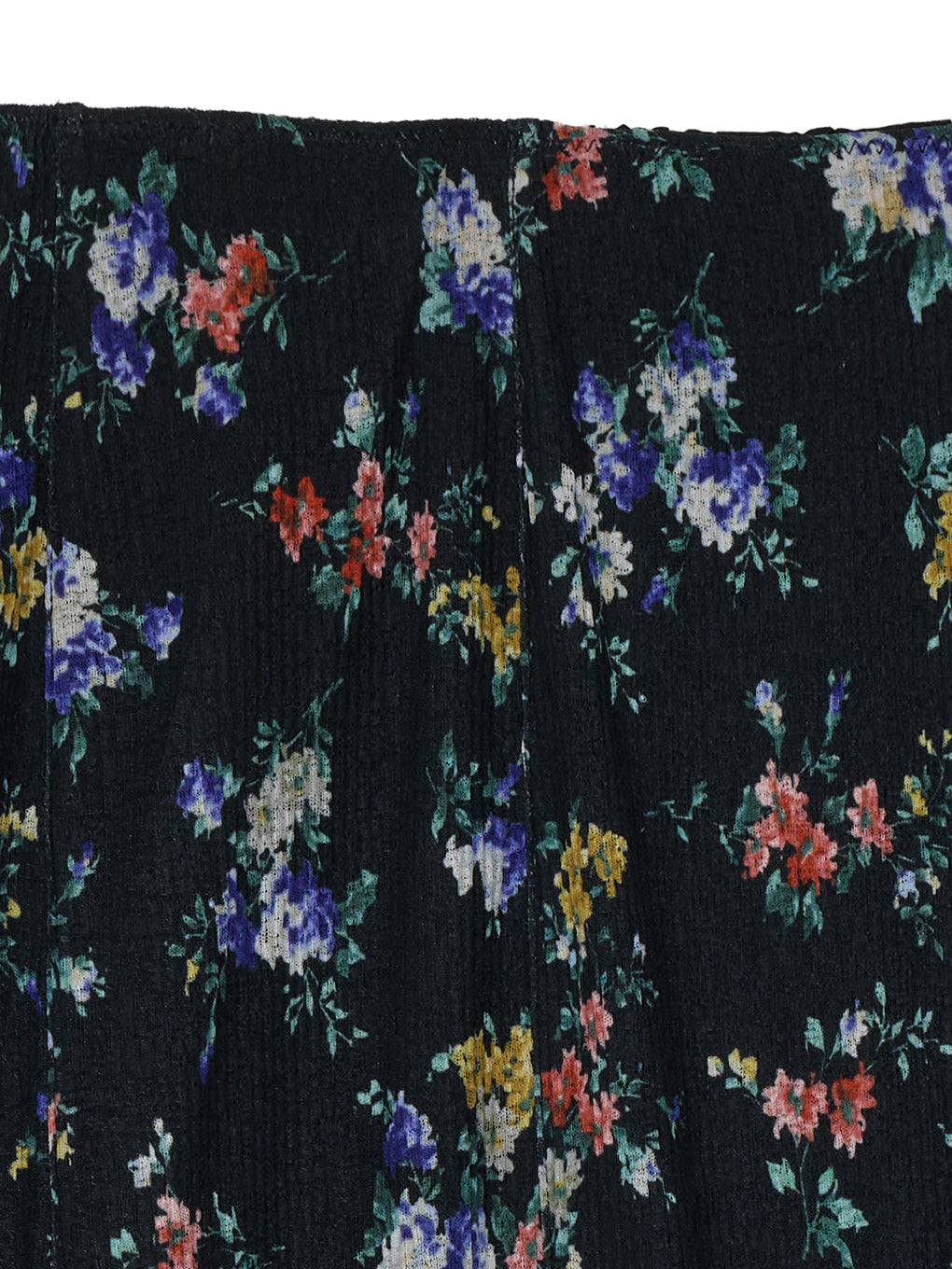 STRAIGHT SKIRT WITH SHEER RIB WAISTCLOTH