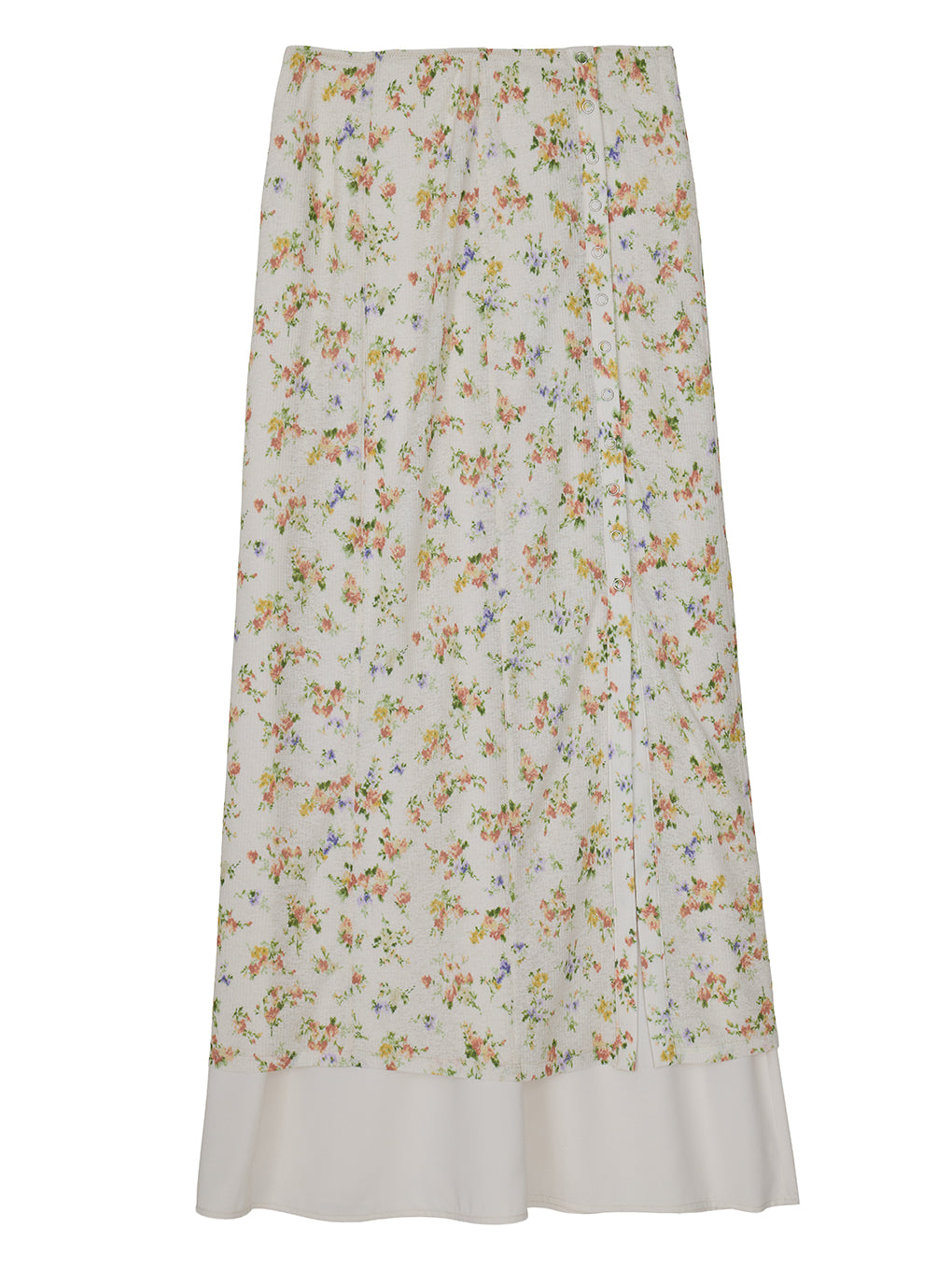 STRAIGHT SKIRT WITH SHEER RIB WAISTCLOTH