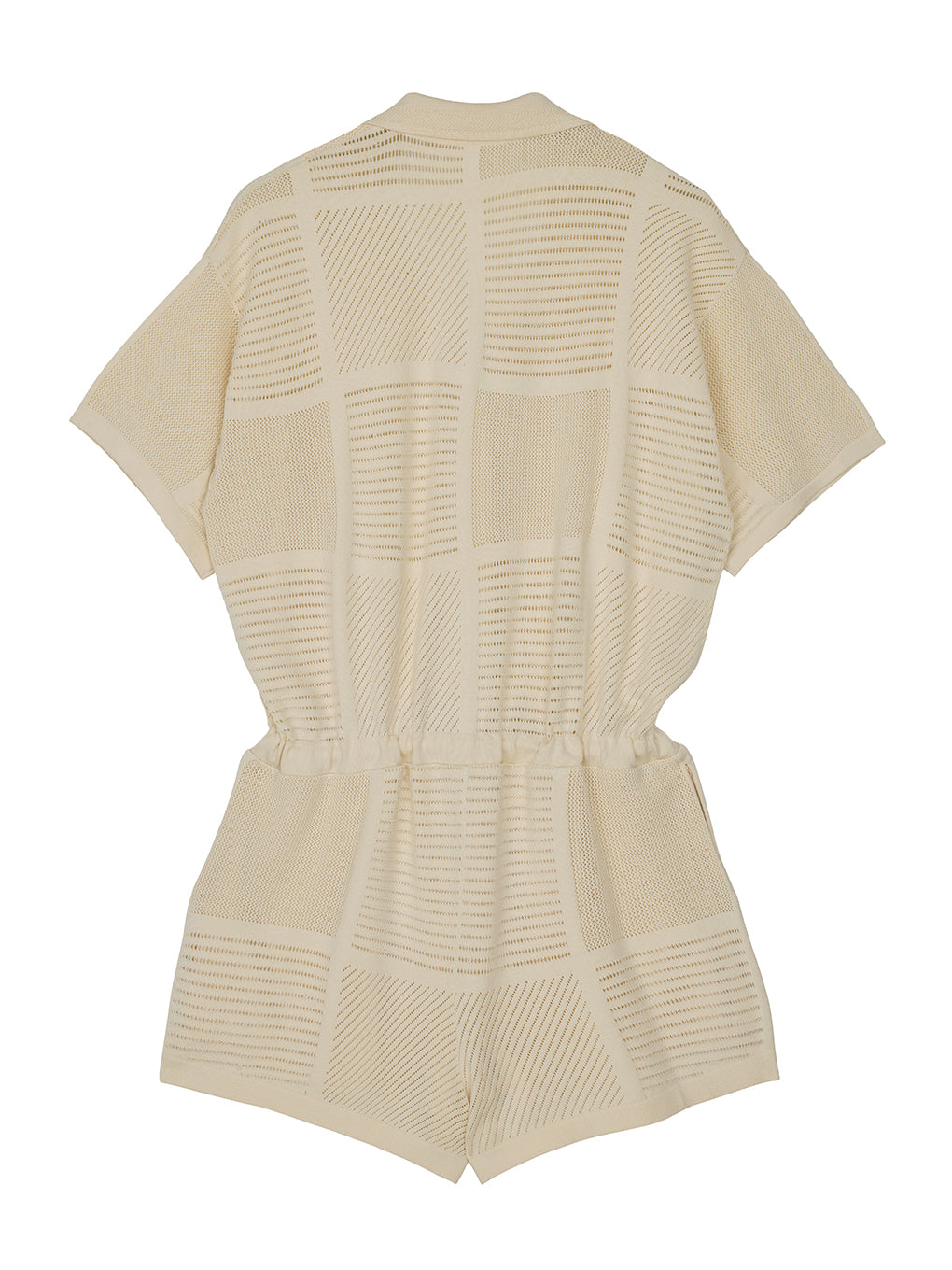 MEDI MESH PATCHWORK KNIT ROMPERS