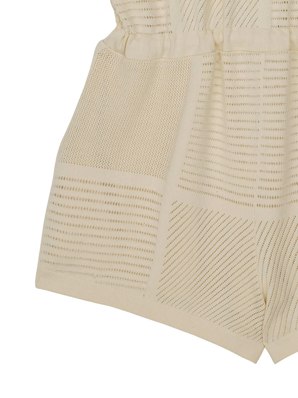 MEDI MESH PATCHWORK KNIT ROMPERS