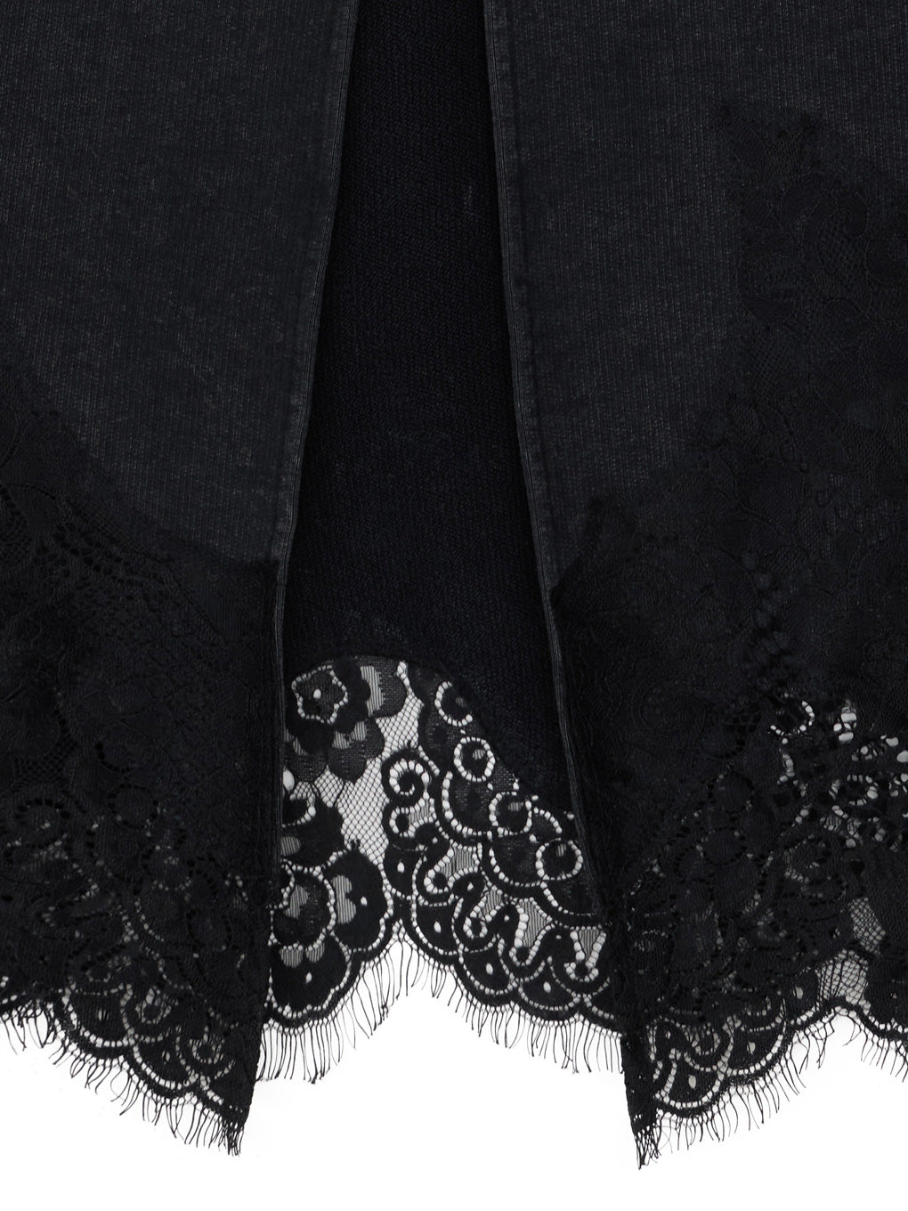 CHEMICAL OVERDYE LACE SWEAT SKIRT