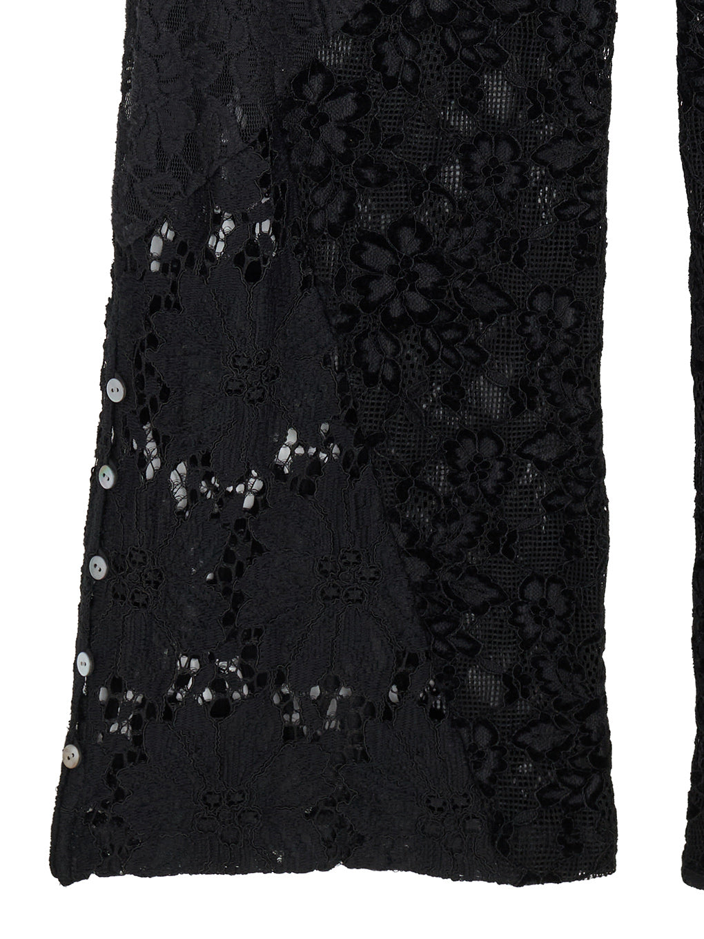 MEDI TEXTURE MIX LACE SEMI FLARE PANTS