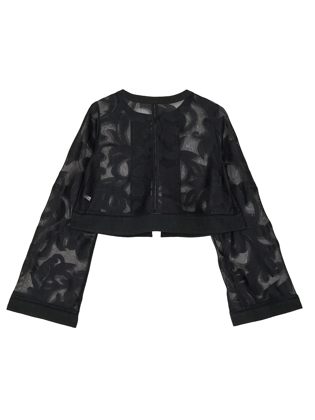 MEDI SHEER DAMASK JACQUARD BLOUSE