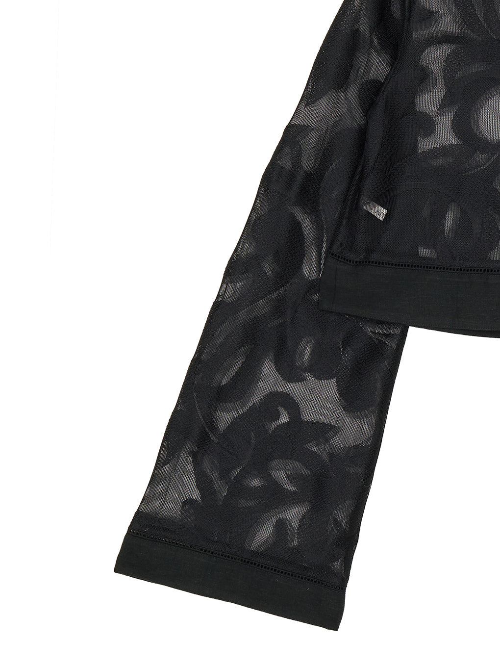 MEDI SHEER DAMASK JACQUARD BLOUSE