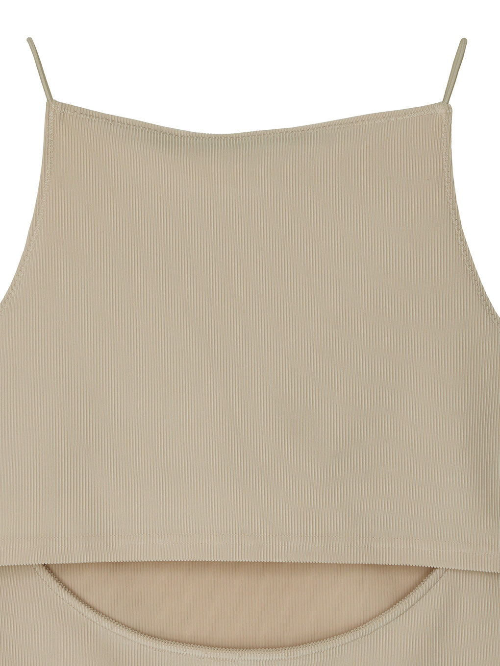 MEDI GLOSS RIB BACK SLIT CAMISOLE