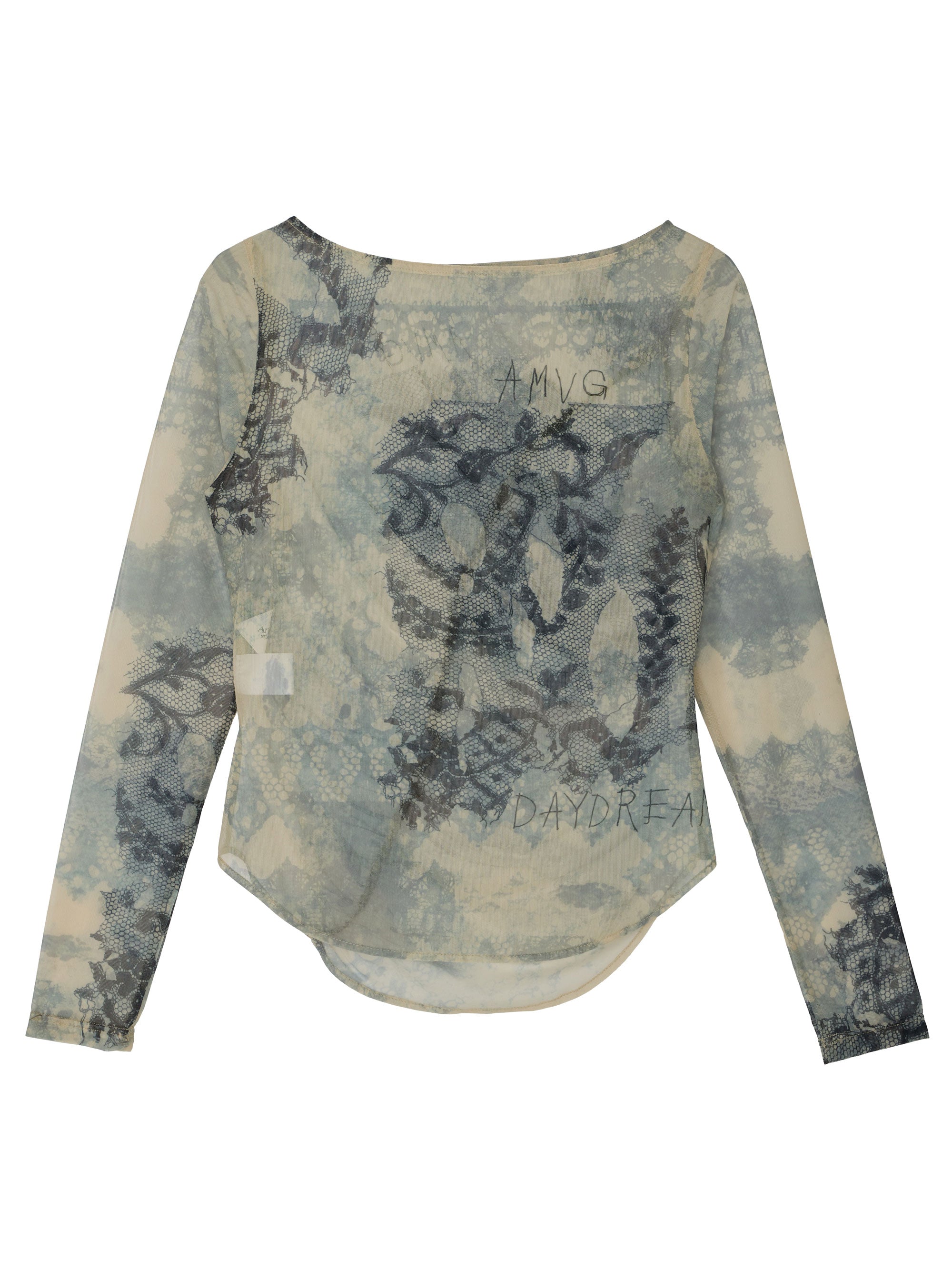 MEDI 2WAY TROMPE L'OEIL LACE PRINT SKIN TOP
