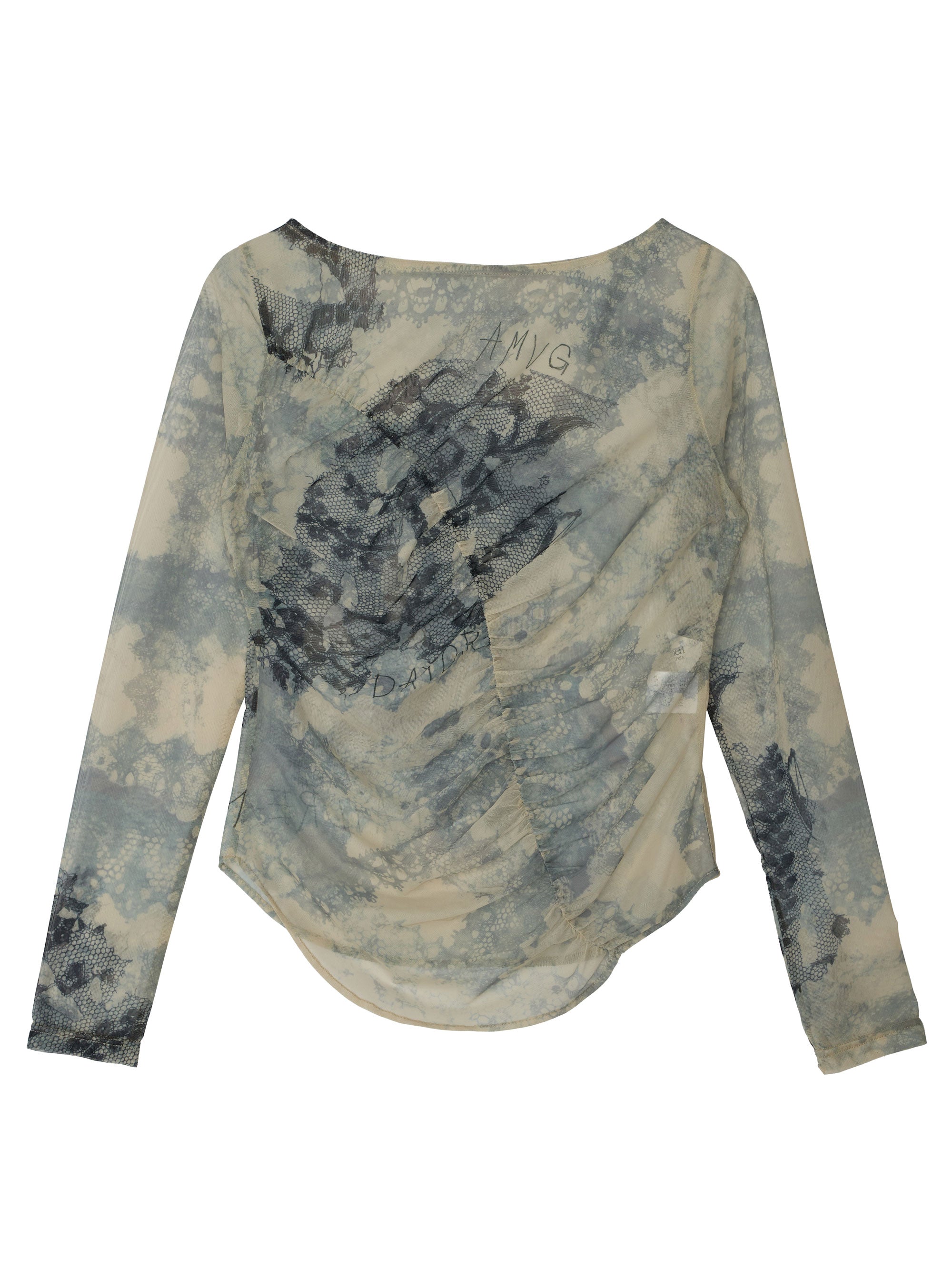 MEDI 2WAY TROMPE L'OEIL LACE PRINT SKIN TOP