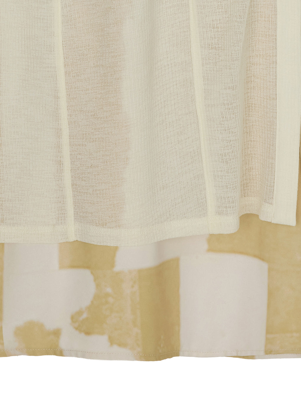 STRAIGHT SKIRT WITH SHEER RIB WAISTCLOTH