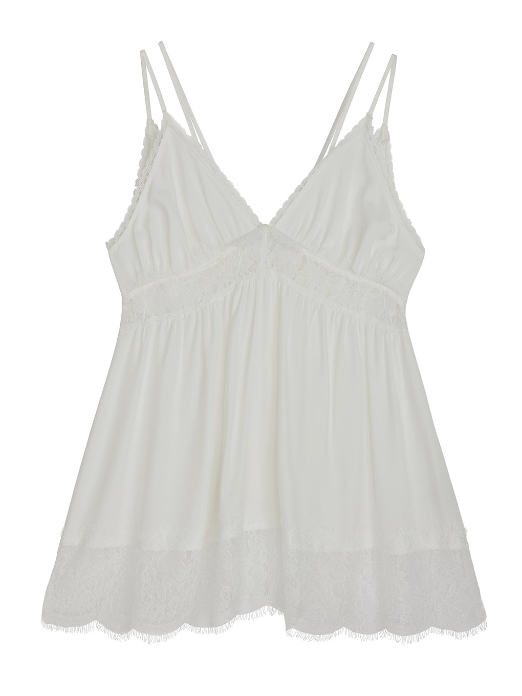 MEDI DENIM TOUCH LACE MIX TUNIC CAMISOLE
