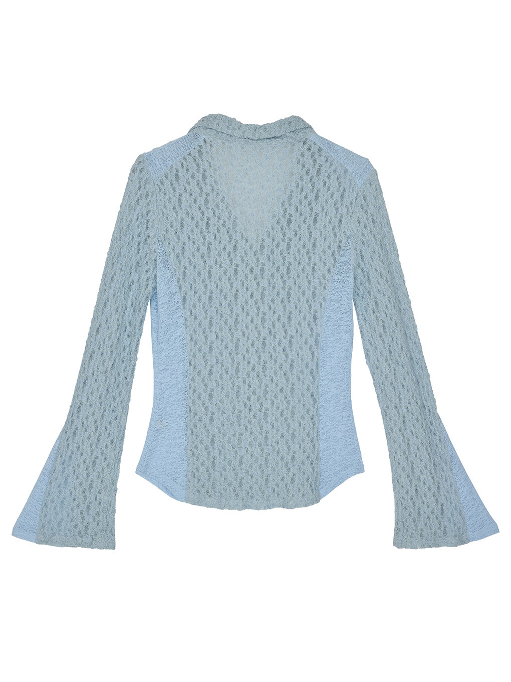 MEDI SHRUNK LACE OPEN COLLAR TOP