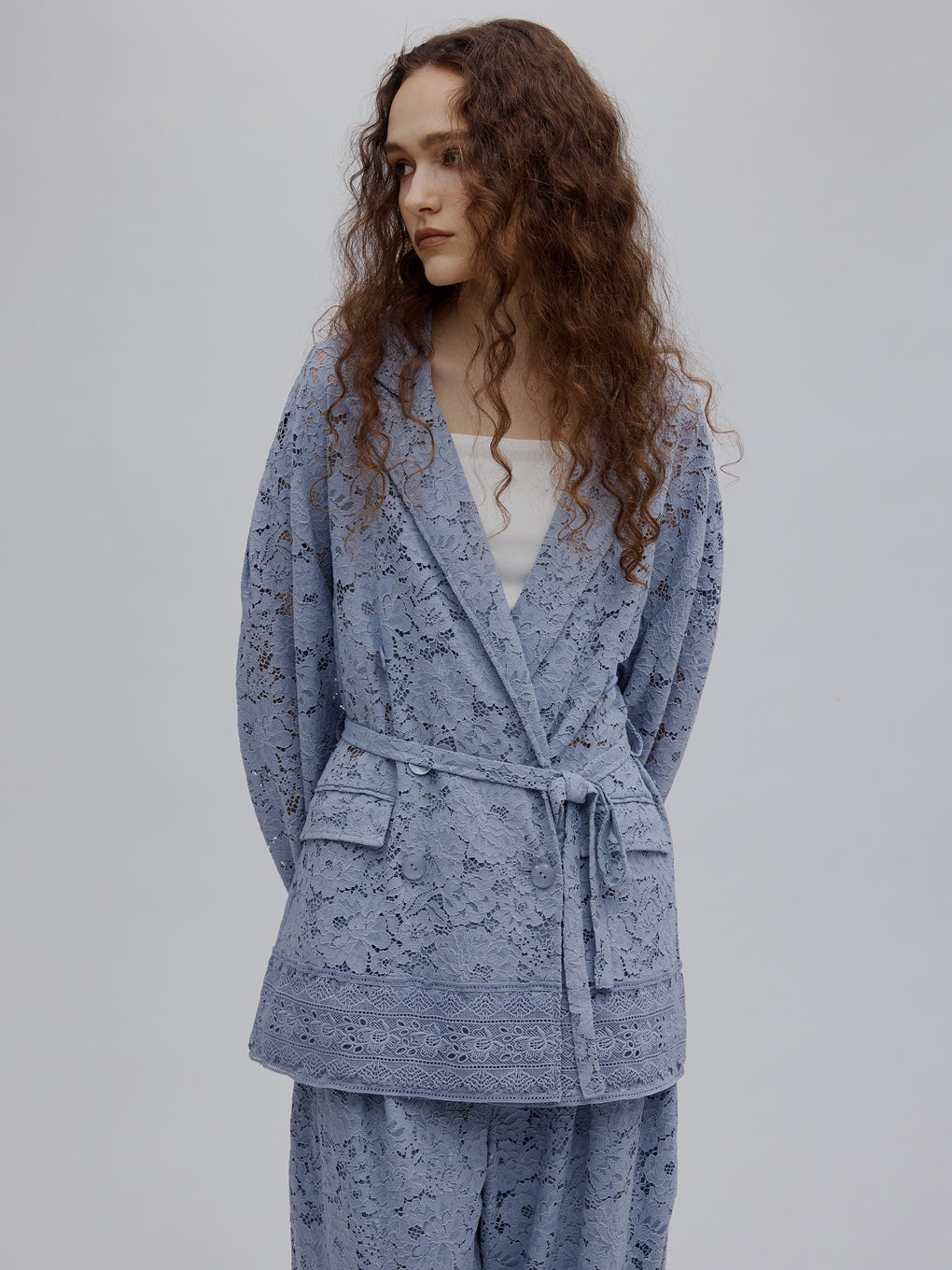 TUCK SLEEVE LACE JACKET