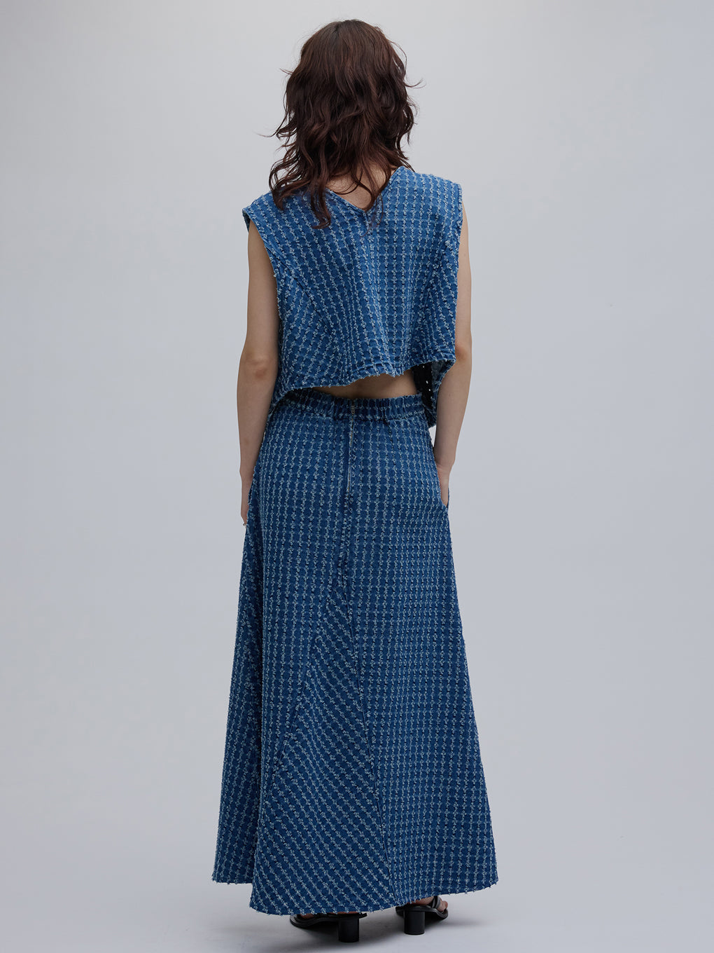 CHECK PROCESSING DENIM VEST