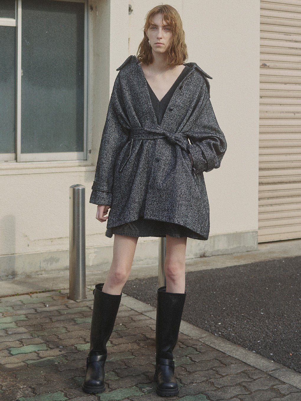 SIDE WAVE BUCKLE LONG BOOTS